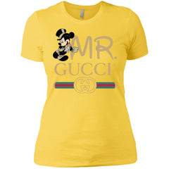 Gucci Couple Disney Mickey Valentine's Day T-shirt Women Cotton T-Shirt Women Cotton T-Shirt - parenttees