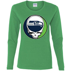 Seattle Seahawks Grateful Dead Steal Your Face Football Nfl Shirts Women Long Sleeve Shirt Women Long Sleeve Shirt - parenttees