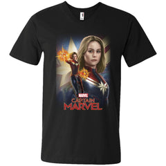 Marvel Captain Marvel Powers Portrait Men V-Neck T-Shirt Men V-Neck T-Shirt - parenttees