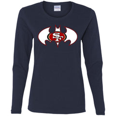 We Are The San Francisco 49ers Batman Nfl Mashup Women Long Sleeve Shirt Women Long Sleeve Shirt - parenttees