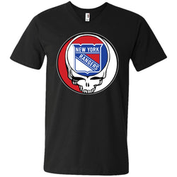 New York Rangers Grateful Dead Steal Your Face Hockey Nhl Shirts Men V-Neck T-Shirt