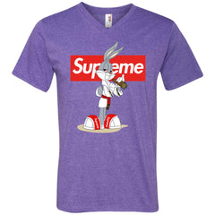 Supreme Rabbit Smoking T-shirt Men V-Neck T-Shirt Men V-Neck T-Shirt - parenttees