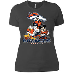 Mickey Mouse Denver Broncos American Football Nfl Sports Shirt Women Cotton T-Shirt Women Cotton T-Shirt - parenttees