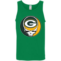 Green Bay Packer Grateful Dead Steal Your Face Football Nfl Shirts Men Cotton Tank Men Cotton Tank - parenttees