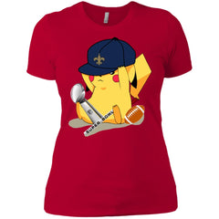 Nfl – New Orleans Saints Pikachu Super Bowl 2019 Football Women Cotton T-Shirt Women Cotton T-Shirt - parenttees