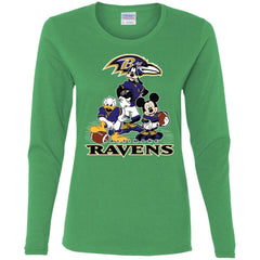 Mickey Mouse Baltimore Ravens American Football Nfl Sports Shirt Women Long Sleeve Shirt Women Long Sleeve Shirt - parenttees