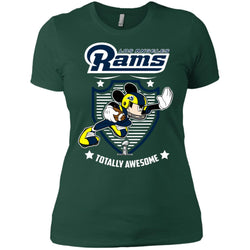 Nfl – Los Angeles Rams Totally Awesome Mickey Mouse Super Bowl 2019 Football Women Cotton T-Shirt