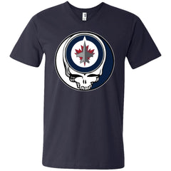 Winnipeg Jets Grateful Dead Steal Your Face Hockey Nhl Shirts Men V-Neck T-Shirt Men V-Neck T-Shirt - parenttees