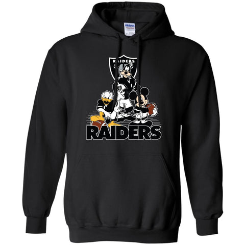 Mickey Mouse Oakland Raiders American Football Nfl Sports Shirt Pullover Hoodie Sweatshirt Black / S Pullover Hoodie Sweatshirt - parenttees