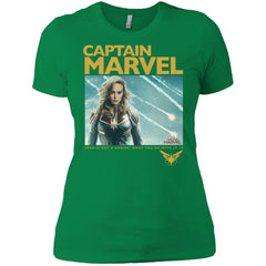 Captain Marvel Vintage Movie Poster Style Women Cotton T-Shirt Women Cotton T-Shirt - parenttees