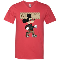 Gucci Shirt Mickey Mouse T-shirt Men V-Neck T-Shirt