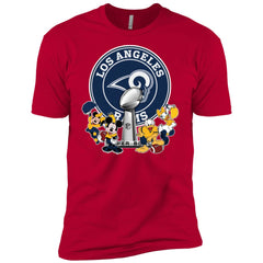 Los Angeles Rams Super Bowl 2019 Mickey Minnie Mouse Donald Daisy Duck Football Nfl Men Short Sleeve T-Shirt Men Short Sleeve T-Shirt - parenttees