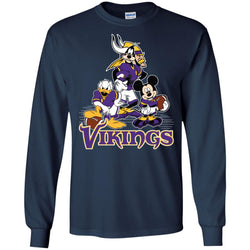 Mickey Mouse Minnesota Vikings American Football Nfl Sports Shirt Men Long Sleeve Shirt