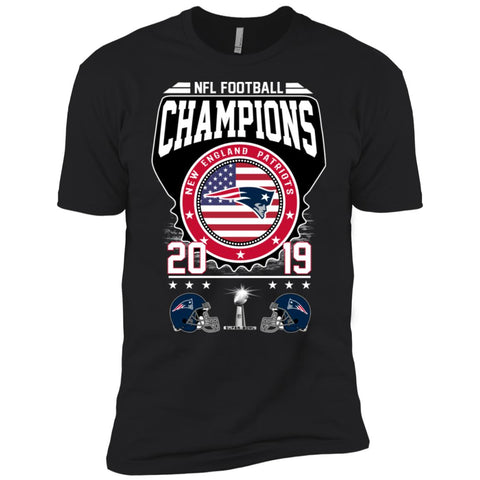 Nfl – Football Champions New England Patriots Super Bowl 2019 Men Short Sleeve T-Shirt Black / X-Small Men Short Sleeve T-Shirt - parenttees