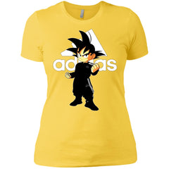 Goku Treding Adidas White T-shirt Women Cotton T-Shirt Women Cotton T-Shirt - parenttees