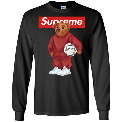 Supreme Bear Sport T-shirt Men Long Sleeve Shirt Black / S Men Long Sleeve Shirt - parenttees