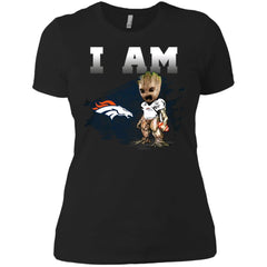 Nfl Denver Broncos I Am Groot T-shirt Women Cotton T-Shirt Women Cotton T-Shirt - parenttees