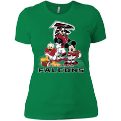 Mickey Mouse Atlanta Falcons American Football Nfl Sports Shirt Women Cotton T-Shirt Women Cotton T-Shirt - parenttees