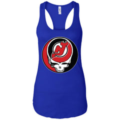 New Jersey Devils Grateful Dead Steal Your Face Hockey Nhl Shirts Women Tank Top Women Tank Top - parenttees