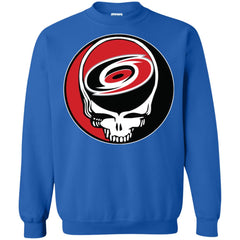 Carolina Hurricanes Grateful Dead Steal Your Face Hockey Nhl Shirts Crewneck Pullover Sweatshirt Crewneck Pullover Sweatshirt - parenttees