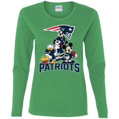 Mickey Mouse New England Patriots American Football Nfl Sports Shirt Women Long Sleeve Shirt Women Long Sleeve Shirt - parenttees