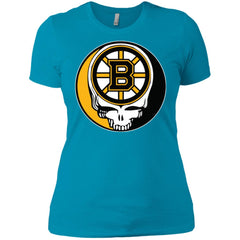 Boston Bruins Grateful Dead Steal Your Face Hockey Nhl Shirts Women Cotton T-Shirt Women Cotton T-Shirt - parenttees