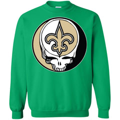 New Orleans Saints Grateful Dead Steal Your Face Football Nfl Shirts Crewneck Pullover Sweatshirt Crewneck Pullover Sweatshirt - parenttees