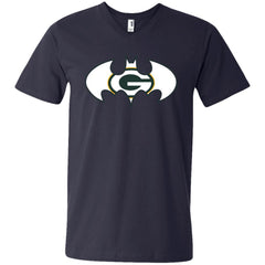 We Are The Green Bay Packers Batman Nfl Mashup Men V-Neck T-Shirt Men V-Neck T-Shirt - parenttees