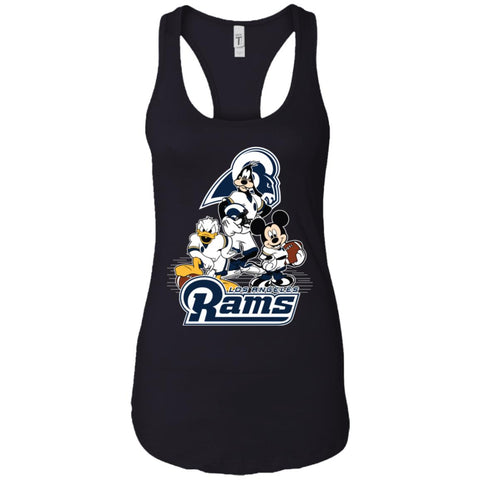 Mickey Mouse Los Angeles Rams American Football Nfl Sports Shirt Women Tank Top Black / X-Small Women Tank Top - parenttees