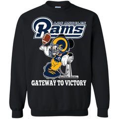 Los Angeles Rams Gateway To Victory Super Bowl 2019 Mickey Mouse Football Nfl Crewneck Pullover Sweatshirt Crewneck Pullover Sweatshirt - parenttees