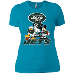 Mickey Mouse New York Jets American Football Nfl Sports Shirt Women Cotton T-Shirt Women Cotton T-Shirt - parenttees