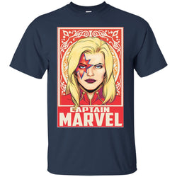 Captain Marvel Ornament Men Cotton T-Shirt