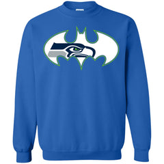 We Are The Seattle Seahawks Batman Nfl Mashup Crewneck Pullover Sweatshirt Crewneck Pullover Sweatshirt - parenttees