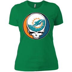 Miami Dolphins Grateful Dead Steal Your Face Football Nfl Shirts Women Cotton T-Shirt Women Cotton T-Shirt - parenttees