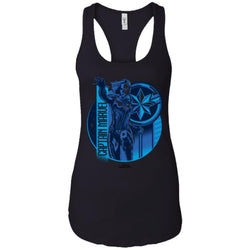 Captain Marvel Reflective Blue Circle Logo Women Tank Top