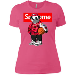 Supreme Bear Basketball T-shirt Women Cotton T-Shirt Women Cotton T-Shirt - parenttees