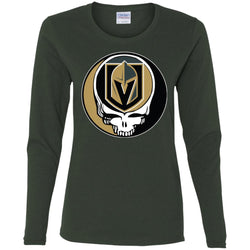 Vegas Golden Knights Grateful Dead Steal Your Face Hockey Nhl Shirts Women Long Sleeve Shirt