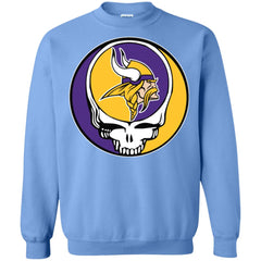 Minnesota Vikings Grateful Dead Steal Your Face Football Nfl Shirts Crewneck Pullover Sweatshirt Crewneck Pullover Sweatshirt - parenttees