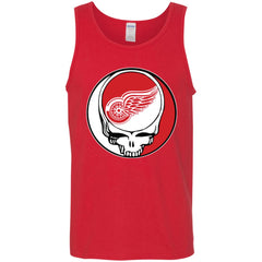 Detroit Red Wings Grateful Dead Steal Your Face Hockey Nhl Shirts Men Cotton Tank Men Cotton Tank - parenttees