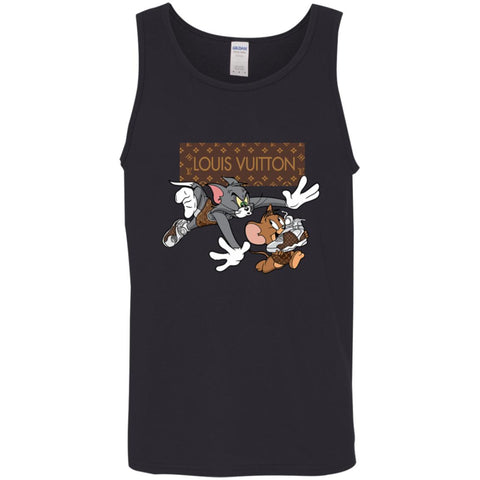 Louis Vuitton Cartoon Tom And Jerry T-shirt Men Cotton Tank Black / X-Small Men Cotton Tank - parenttees