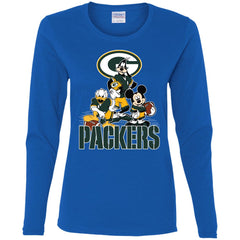 Mickey Mouse Green Bay Packer American Football Nfl Sports Shirt Women Long Sleeve Shirt Women Long Sleeve Shirt - parenttees