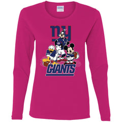 Mickey Mouse New York Giants American Football Nfl Sports Shirt Women Long Sleeve Shirt Women Long Sleeve Shirt - parenttees