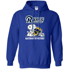 Los Angeles Rams Gateway To Victory Super Bowl 2019 Snoopy Football Nfl Pullover Hoodie Sweatshirt Pullover Hoodie Sweatshirt - parenttees