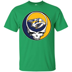 Nashville Predators Grateful Dead Steal Your Face Hockey Nhl Shirts Men Cotton T-Shirt Men Cotton T-Shirt - parenttees