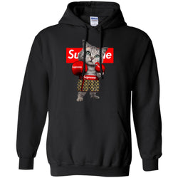 Supreme Boxing Cat Best Funny T-shirt Pullover Hoodie Sweatshirt