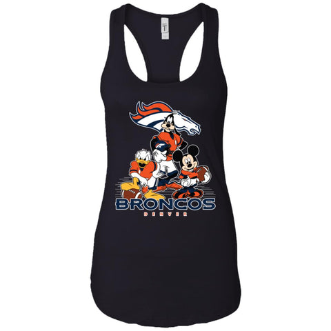 Mickey Mouse Denver Broncos American Football Nfl Sports Shirt Women Tank Top Black / X-Small Women Tank Top - parenttees