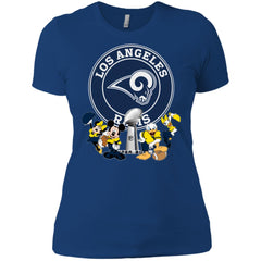 Nfl – Los Angeles Rams Super Bowl 2019 Mickey Mouse Minnie Mouse Donald Duck Daisy Duck Football Women Cotton T-Shirt Women Cotton T-Shirt - parenttees