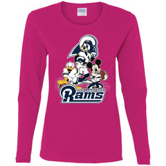 Mickey Mouse Los Angeles Rams American Football Nfl Sports Shirt Women Long Sleeve Shirt Women Long Sleeve Shirt - parenttees