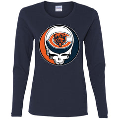 Chicago Bears Grateful Dead Steal Your Face Football Nfl Shirts Women Long Sleeve Shirt Women Long Sleeve Shirt - parenttees