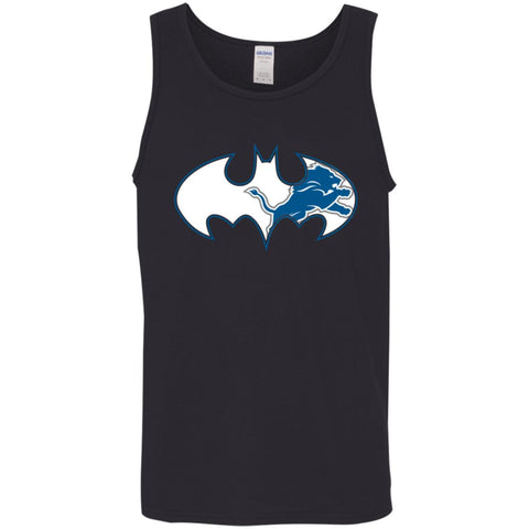 We Are The Detroit Lions Batman Nfl Mashup Men Cotton Tank Black / X-Small Men Cotton Tank - parenttees